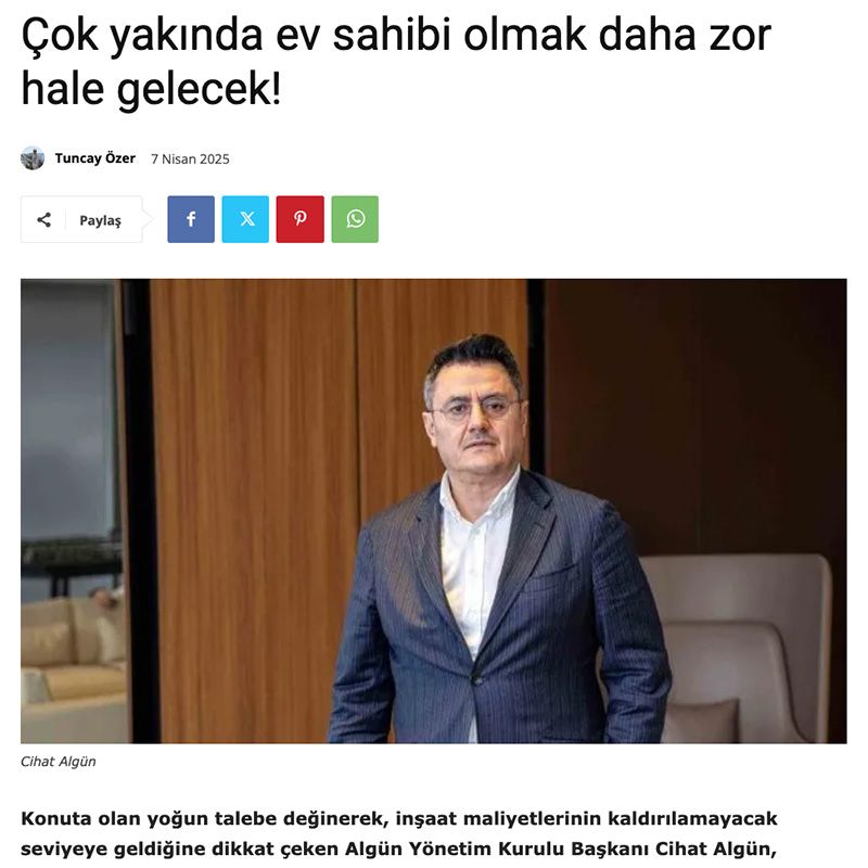 ÇOK YAKINDA EV SAHİBİ OLMAK DAHA ZOR HALE GELECEK!