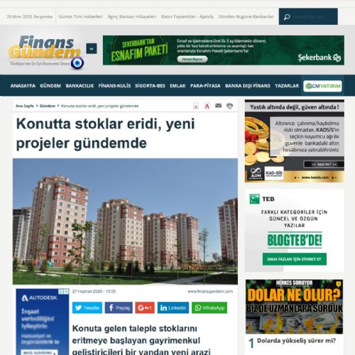 KONUTTA STOKLAR ERİDİ YENİ PROJELER GÜNDEMDE