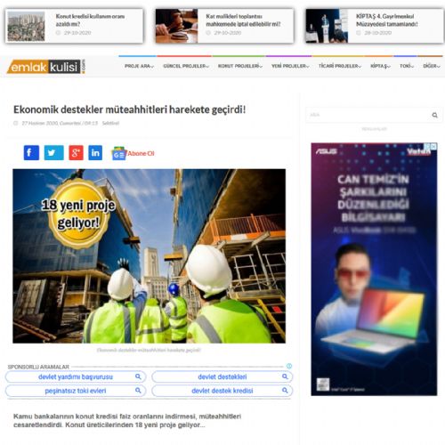 EKONOMİK DESTEKLER MÜTEAHHİTLERİ HAREKETE GEÇİRDİ!