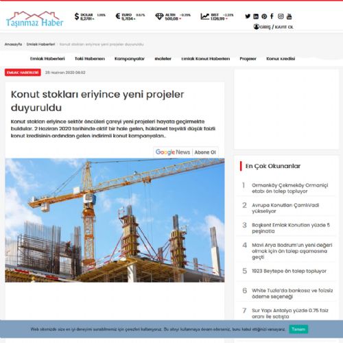 KONUT STOKLARI ERİYİNCE YENİ PROJELER DUYURULDU