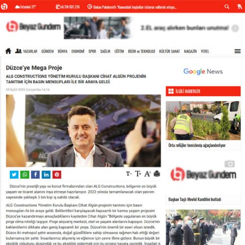 Düzce’ye Mega Proje