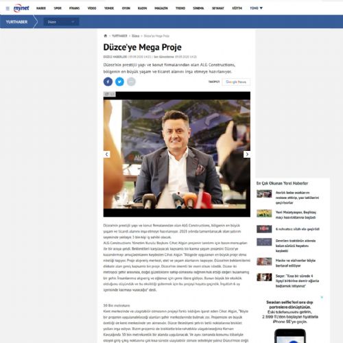 Düzce’ye Mega Proje