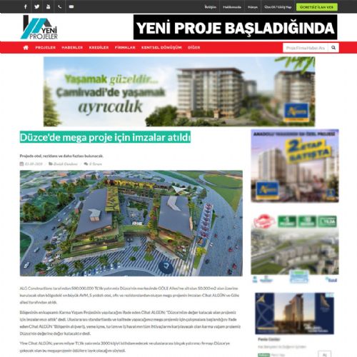 Düzce’de mega proje için imzalar atıldı