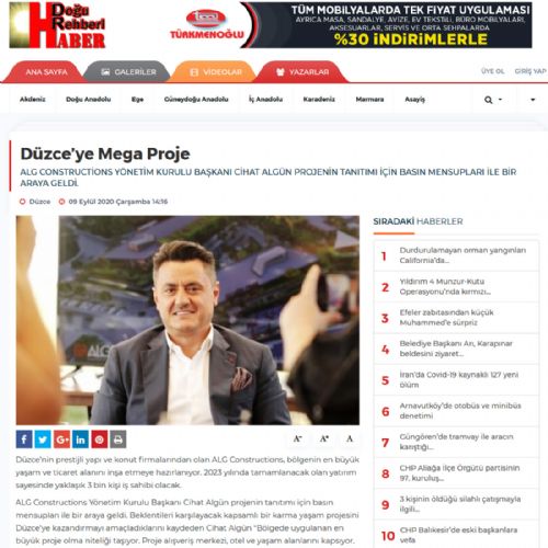 Düzce’ye Mega Proje