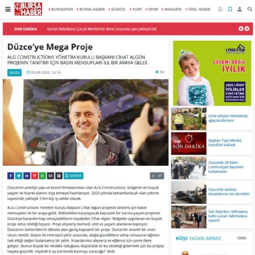 Düzce’ye Mega Proje
