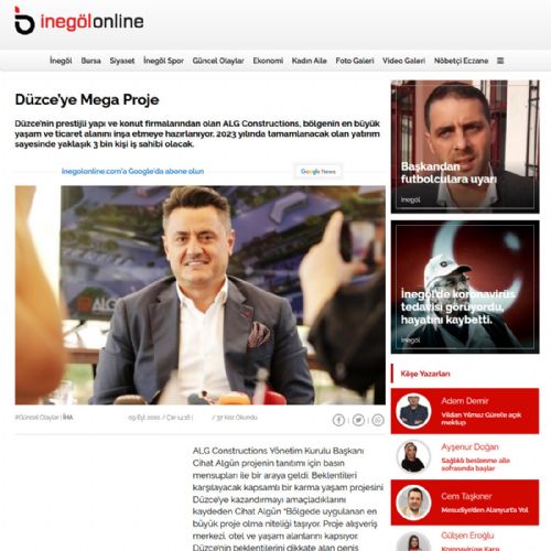 Düzce’ye Mega Proje