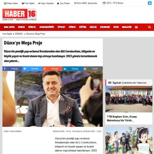 Düzce’ye Mega Proje