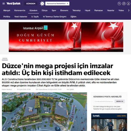 Düzce’nin mega projesi için imzalar atıldı: Üç bin kişi istihdam edilecek