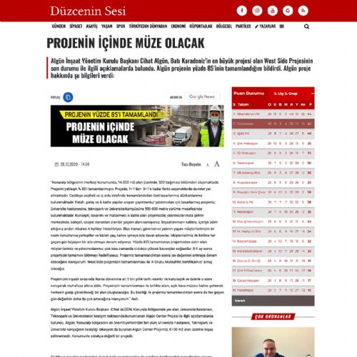 PROJENİN İÇİNDE MÜZE OLACAK