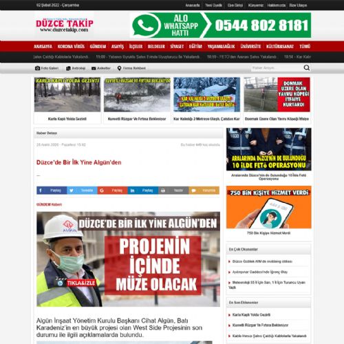 Düzce’de Bir İlk Yine Algün’den