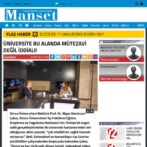 ÜNİVERSİTE BU ALANDA MÜTEZAVİ DEĞİL İDDİALI!