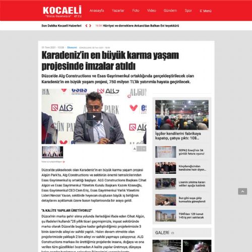 Karadeniz’in en büyük karma yaşam projesinde imzalar atıldı