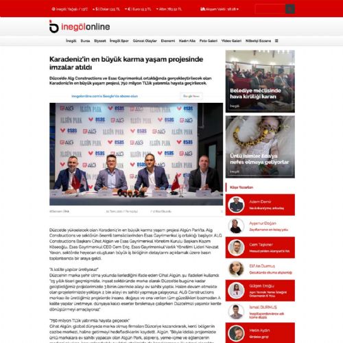 Karadeniz’in en büyük karma yaşam projesinde imzalar atıldı