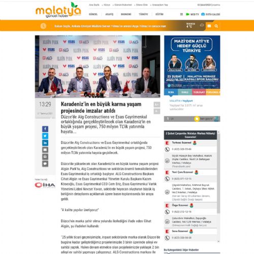 Karadeniz’in en büyük karma yaşam projesinde imzalar atıldı