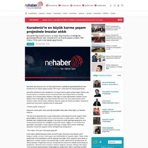 Karadeniz’in en büyük karma yaşam projesinde imzalar atıldı