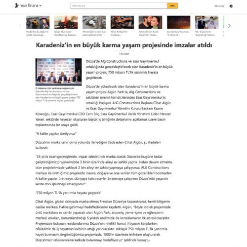 Karadeniz’in en büyük karma yaşam projesinde imzalar atıldı