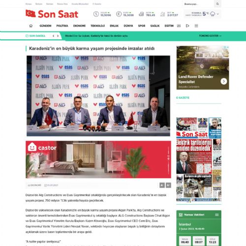 Karadeniz’in en büyük karma yaşam projesinde imzalar atıldı