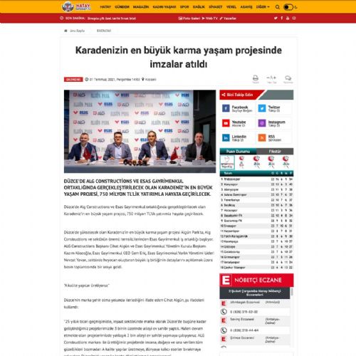 Karadeniz’in en büyük karma yaşam projesinde imzalar atıldı