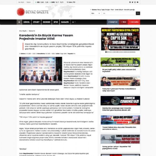 Karadeniz’in en büyük karma yaşam projesinde imzalar atıldı