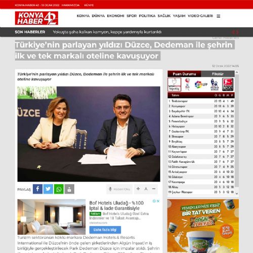 Türkiye’nin parlayan yıldızı Düzce, Dedeman ile şehrin ilk ve tek markalı oteline kavuşuyor