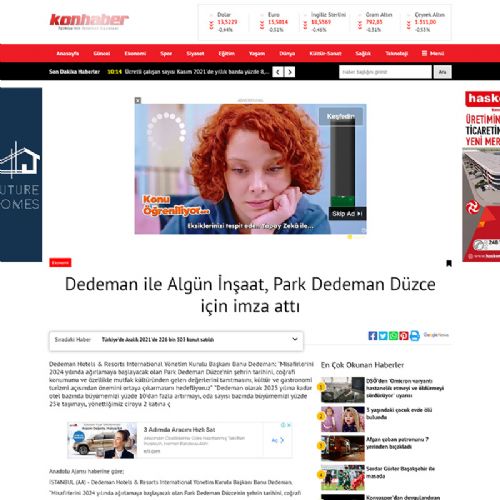 Dedeman ile Algün İnşaat, Park Dedeman Düzce için imza attı