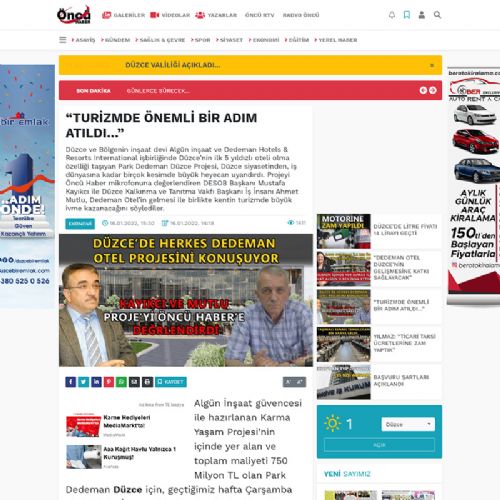 “TURİZMDE ÖNEMLİ BİR ADIM ATILDI…”