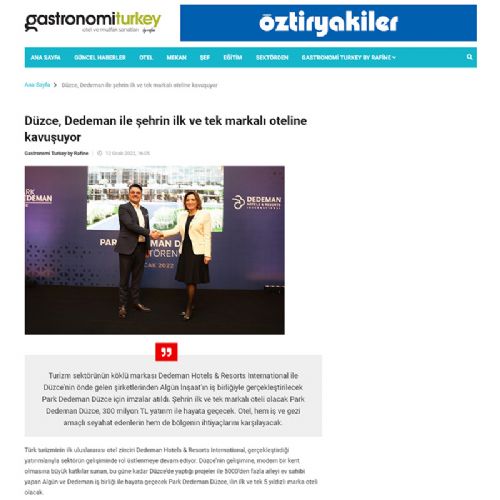 Düzce, Dedeman ile şehrin ilk ve tek markalı oteline kavuşuyor