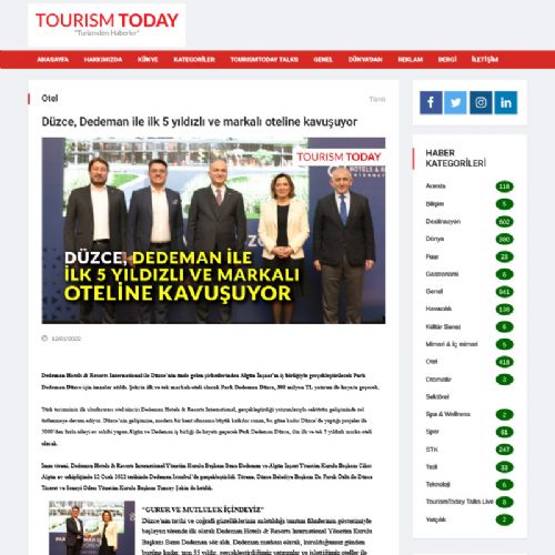 Düzce, Dedeman ile ilk 5 yıldızlı ve markalı oteline kavuşuyor