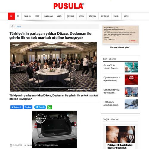 Türkiye’nin parlayan yıldızı Düzce, Dedeman ile şehrin ilk ve tek markalı oteline kavuşuyor