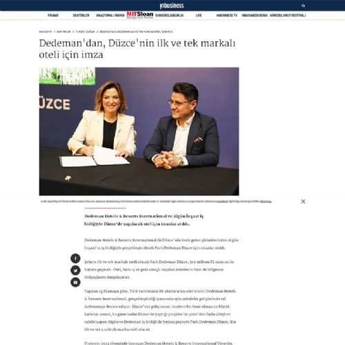 Dedeman’dan, Düzce’nin ilk ve tek markalı oteli için imza