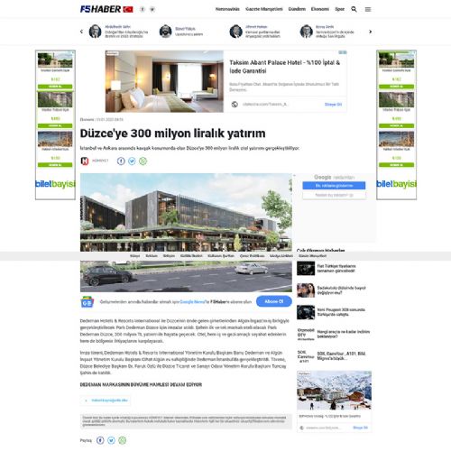 Düzce’ye 300 milyon liralık yatırım