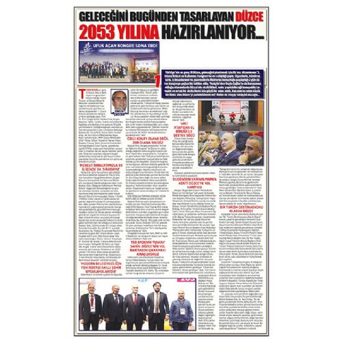 GELECEĞİNİ BUGÜNDEN TASARLAYAN DÜZCE 2053 YILINA HAZIRLANIYOR