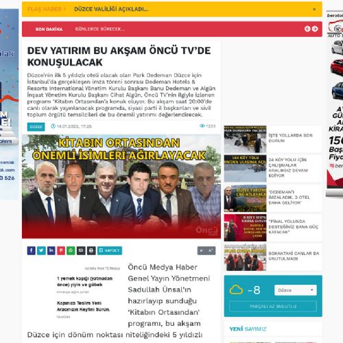 DEV YATIRIM BU AKŞAM ÖNCÜ TV’DE KONUŞULACAK