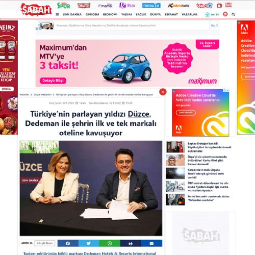 Türkiye’nin parlayan yıldızı Düzce, Dedeman ile şehrin ilk ve tek markalı oteline kavuşuyor