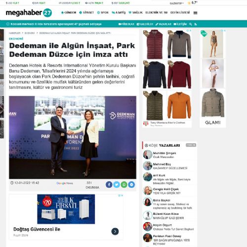 Türkiye’nin parlayan yıldızı Düzce, Dedeman ile şehrin ilk ve tek markalı oteline kavuşuyor