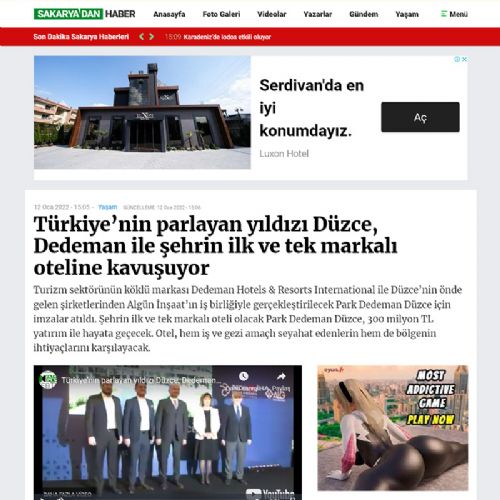 Türkiye’nin parlayan yıldızı Düzce, Dedeman ile şehrin ilk ve tek markalı oteline kavuşuyor