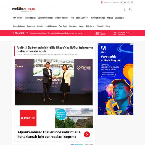 Algün & Dedeman iş birliği ile Düzce’nin ilk 5 yıldızlı marka oteli için imzalar atıldı