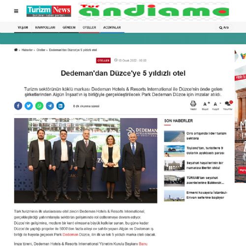 Dedeman’dan Düzce’ye 5 yıldızlı otel