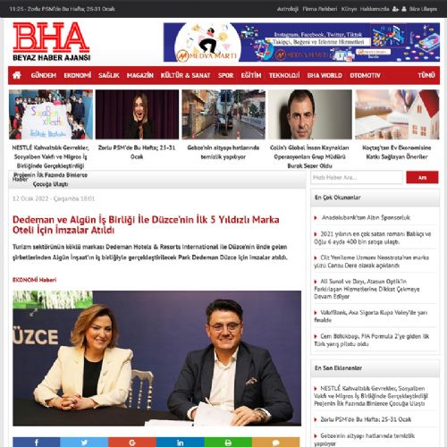 Dedeman ve Algün İş Birliği İle Düzce’nin İlk 5 Yıldızlı Marka Oteli İçin İmzalar Atıldı