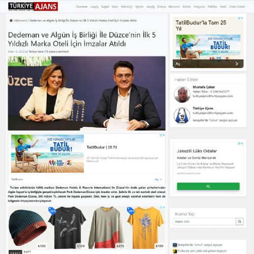 Dedeman ve Algün İş Birliği İle Düzce’nin İlk 5 Yıldızlı Marka Oteli İçin İmzalar Atıldı