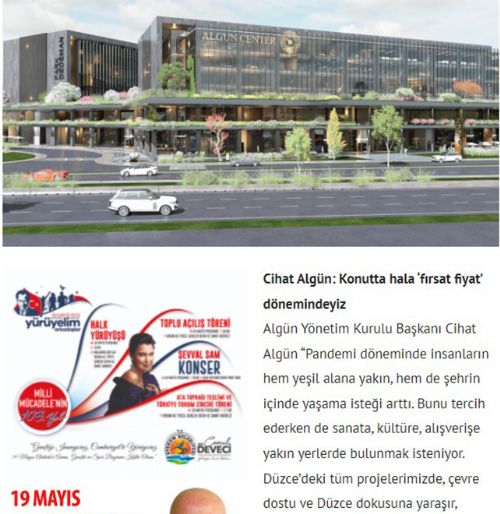 Cihat Algün: Düzce yeni yaşam alanı olmaya aday