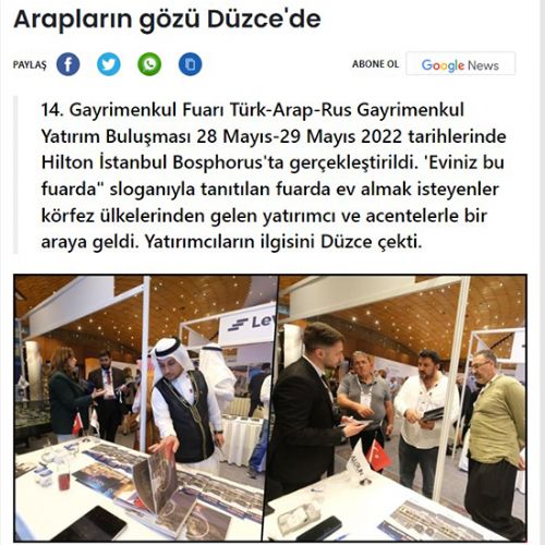 Arapların gözü Düzce’de