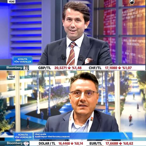 Algün Yönetim Kurulu Başkanımız Cihat Algün, BLOOMBERG TV’de Gayrimenkul Sektörünü Değerlendirdi!