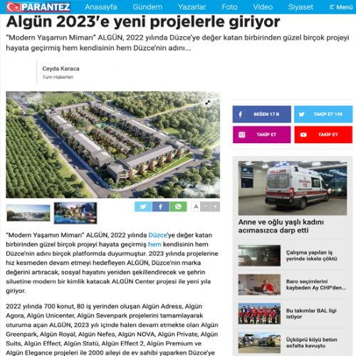 Algün 2023’e yeni projelerle giriyor