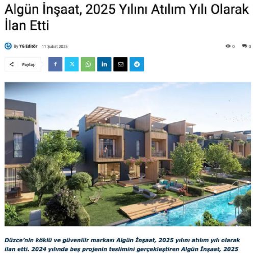 ALGÜN İNŞAAT, 2025 YILINI ATILIM YILI OLARAK İLAN ETTİ