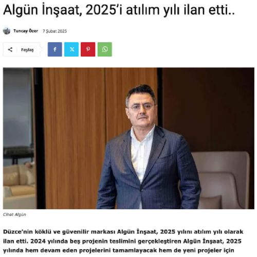 ALGÜN İNŞAAT, 2025’İ ATILIM YILI İLAN ETTİ..