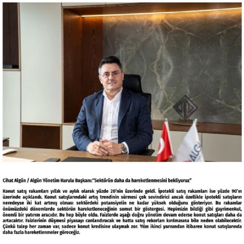 Sektörün daha da hareketlenmesini bekliyoruz