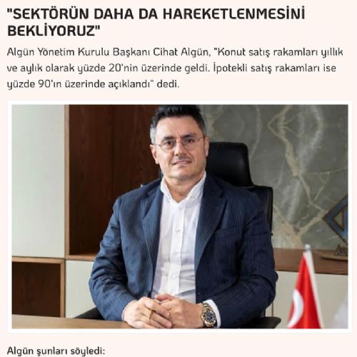 Sektörün daha da hareketlenmesini bekliyoruz
