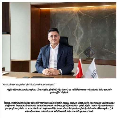 Konut Almak İsteyenler İçin Köprüden Önceki Son Çıkış