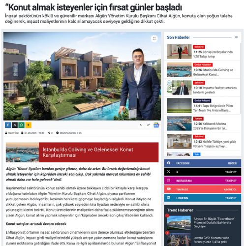 KONUT ALMAK İSTEYENLER İÇİN FIRSAT GÜNLER BAŞLADI